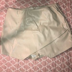 Leather envelope skort